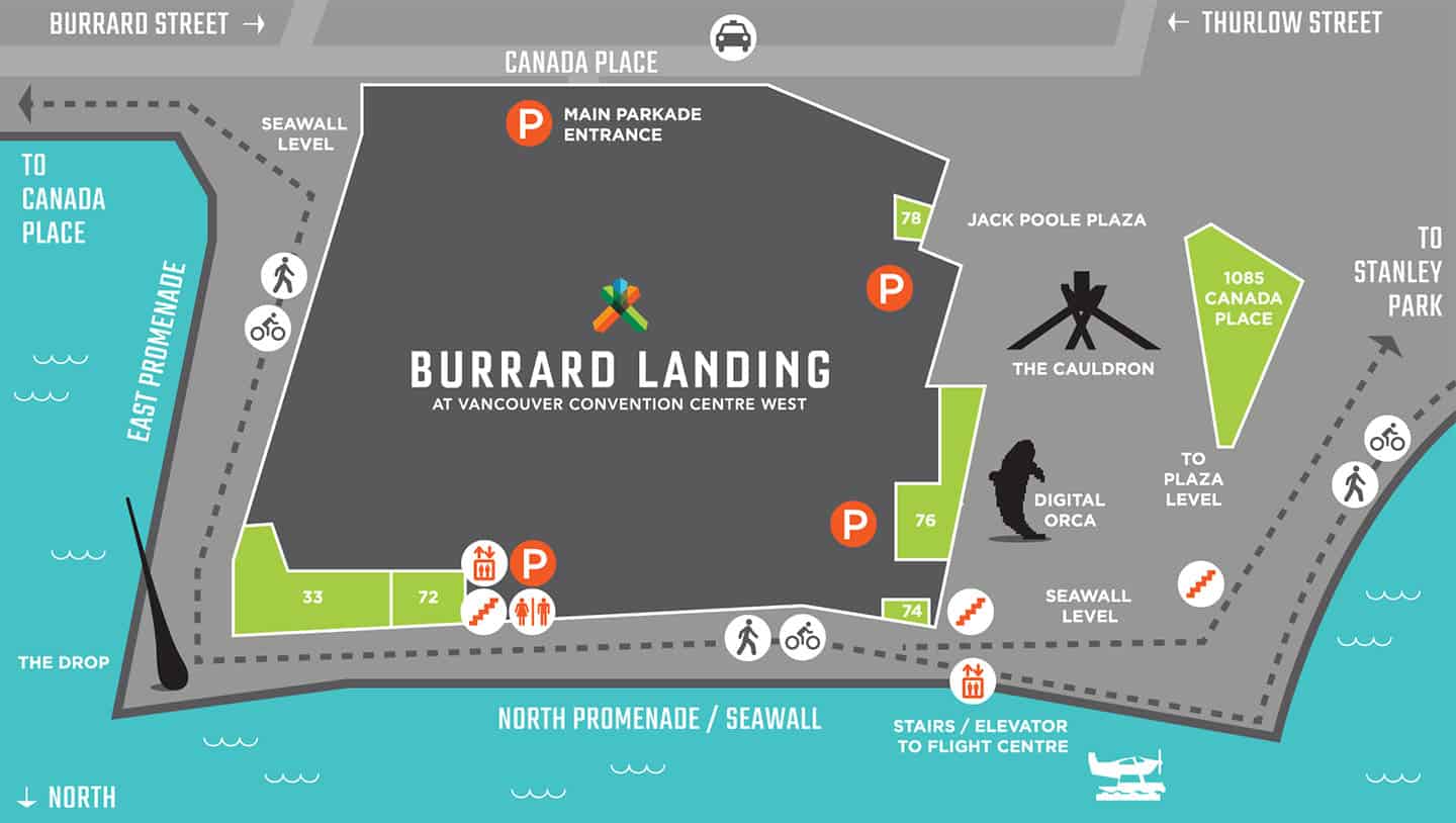 Burrard Landing Plaza map